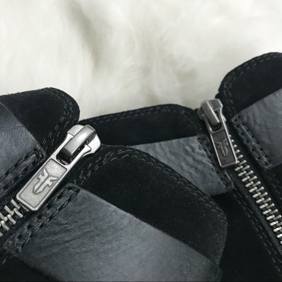 NWOT Frye Danica Harness Suede Peep Toe Booties - Picture 5 of 8